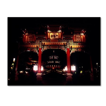 Robert K Jones 'Night Epcot China 4-2' Canvas Art,24x32